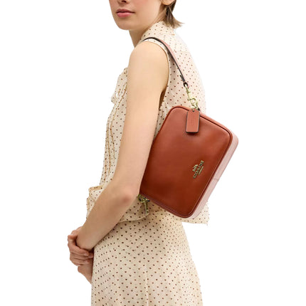 Coach Women's Carey Crossbody Bag Gold/Cinnamon
