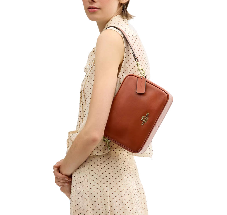 Coach Women's Carey Crossbody Bag Gold/Cinnamon