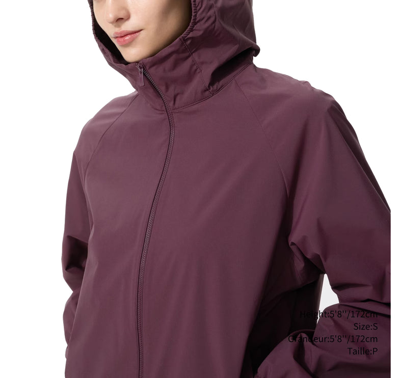 Uniqlo Women's Pocketable UV Protection Parka 19 Wine