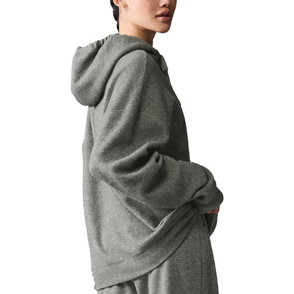 alo Women's Triumph Restore Hoodie Grey Triblend