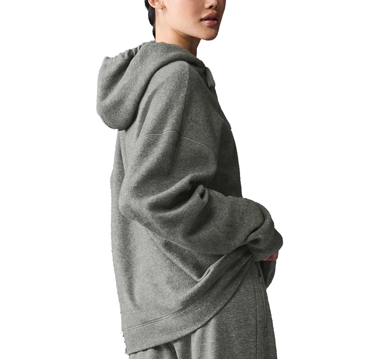 alo Women's Triumph Restore Hoodie Grey Triblend