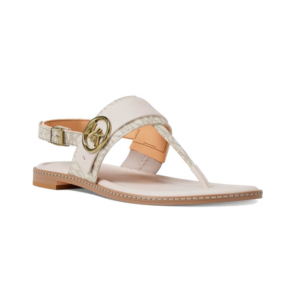 Michael Kors Women's Carmen Signature Logo Sandal Vanilla