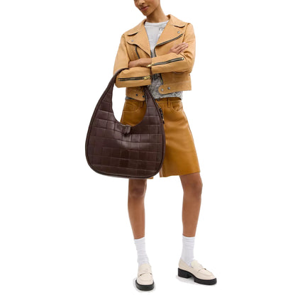 Coach Women's Alter/Ego Large Crescent Shoulder Bag In Upcrafted Leather Maple