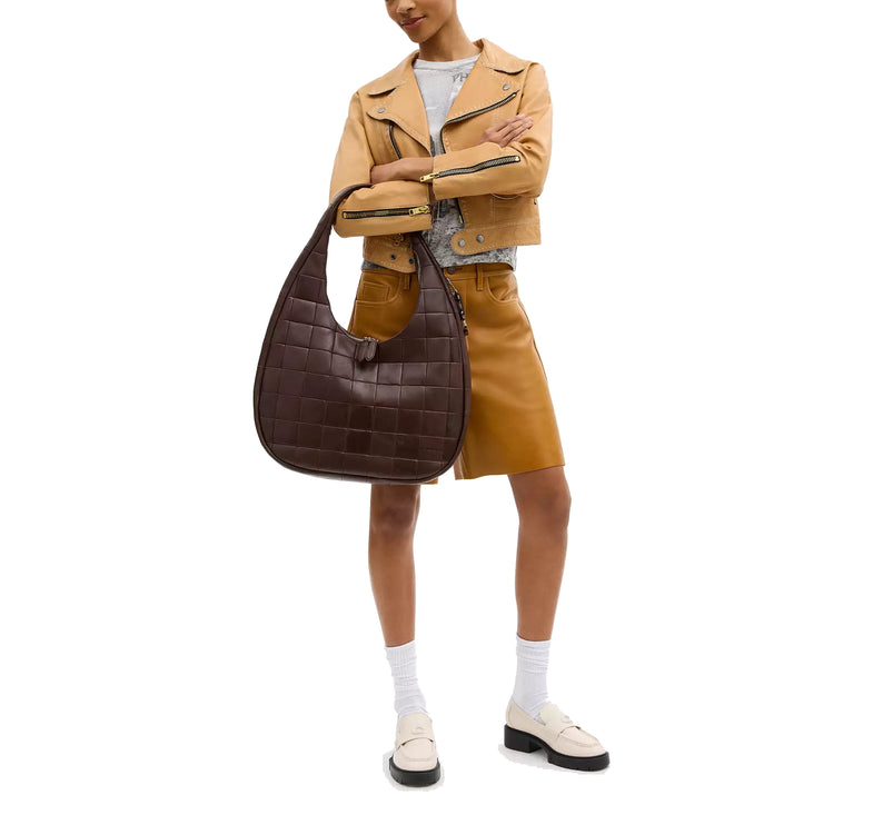 Coach Women's Alter/Ego Large Crescent Shoulder Bag In Upcrafted Leather Maple