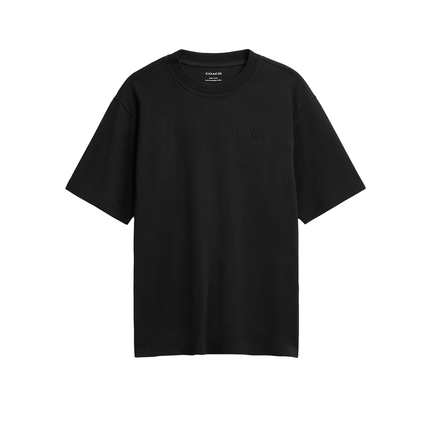 Coach Men's T-Shirt In Organic Cotton Black