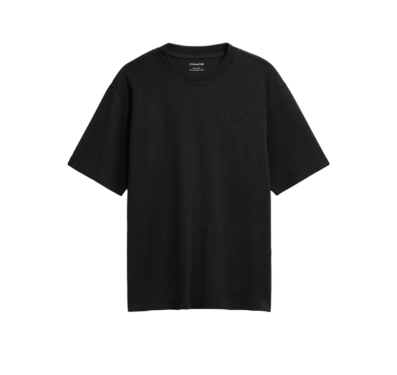 Coach Men's T-Shirt In Organic Cotton Black