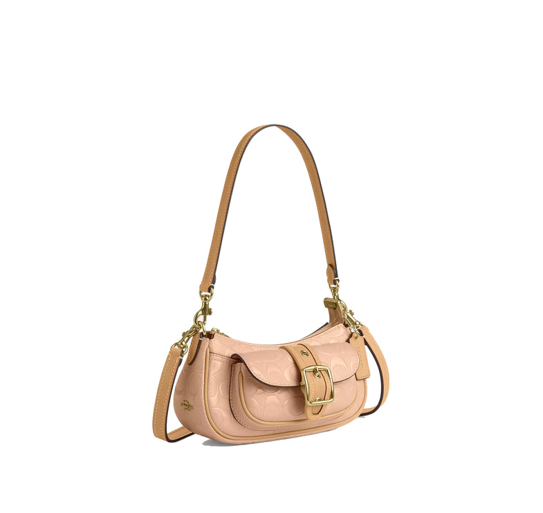 Coach Women's Ashton Mini Shoulder Bag In Signature Leather Gold/Faded Blush