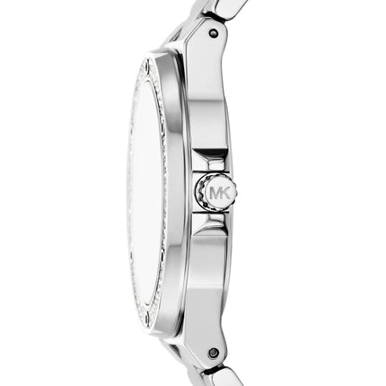Michael Kors Women's Lennox Pavé Silver-Tone Watch Silver MKO1222