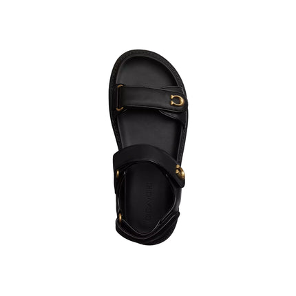 Coach Women's Brynn Sandal Black/Gold