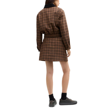 COACH Women's Cropped Boxy Blouson Chocolate Multi