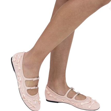 Marc Jacobs Women's The Bow Mesh Kiki Ballerina Beige