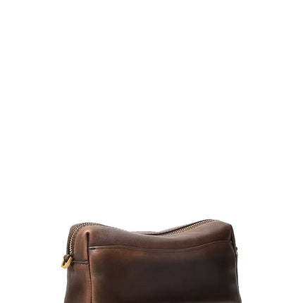 Michael Kors Women's Bryant Small Leather Convertible Crossbody Bag Chocolate/Gold