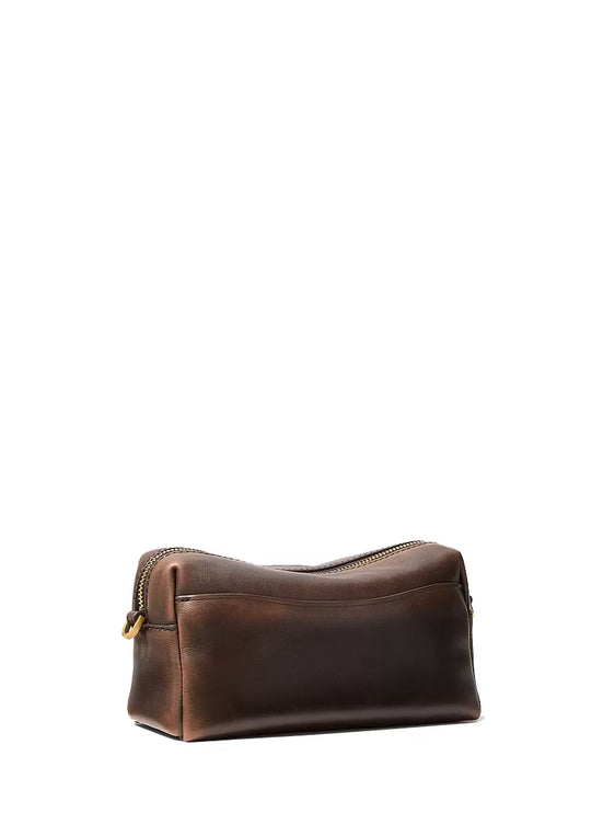 Michael Kors Women's Bryant Small Leather Convertible Crossbody Bag Chocolate/Gold