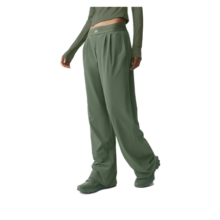 alo Women's Suit Up Trouser (Long) Bamboo Green