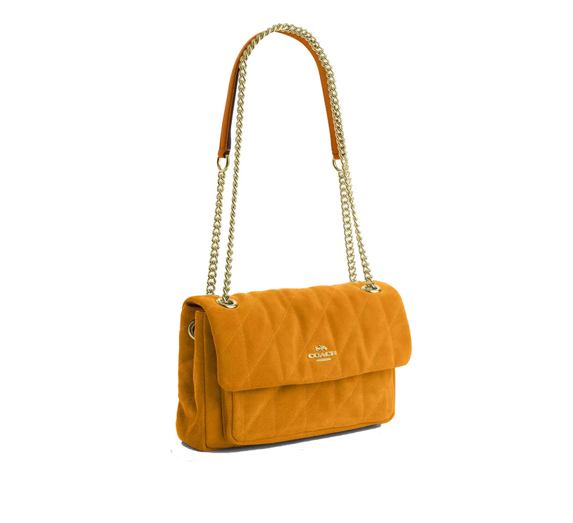 Coach Women's Elodie Crossbody Bag 24 With Quilting Gold/Marigold