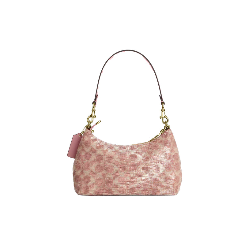 Coach Women's Teri Shoulder Bag In Signature Satin Gold/Pink
