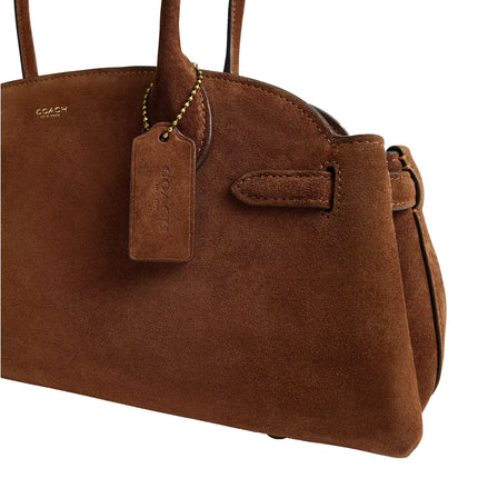 Coach Women's Empire Carryall Bag 34 Suede/Brass/Warm Brown