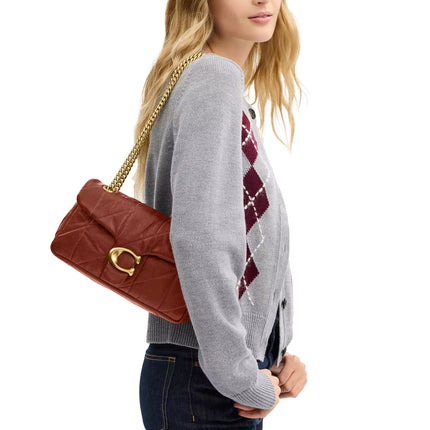 Coach Women's Tabby Shoulder Bag 26 With Quilting Brass/Pecan