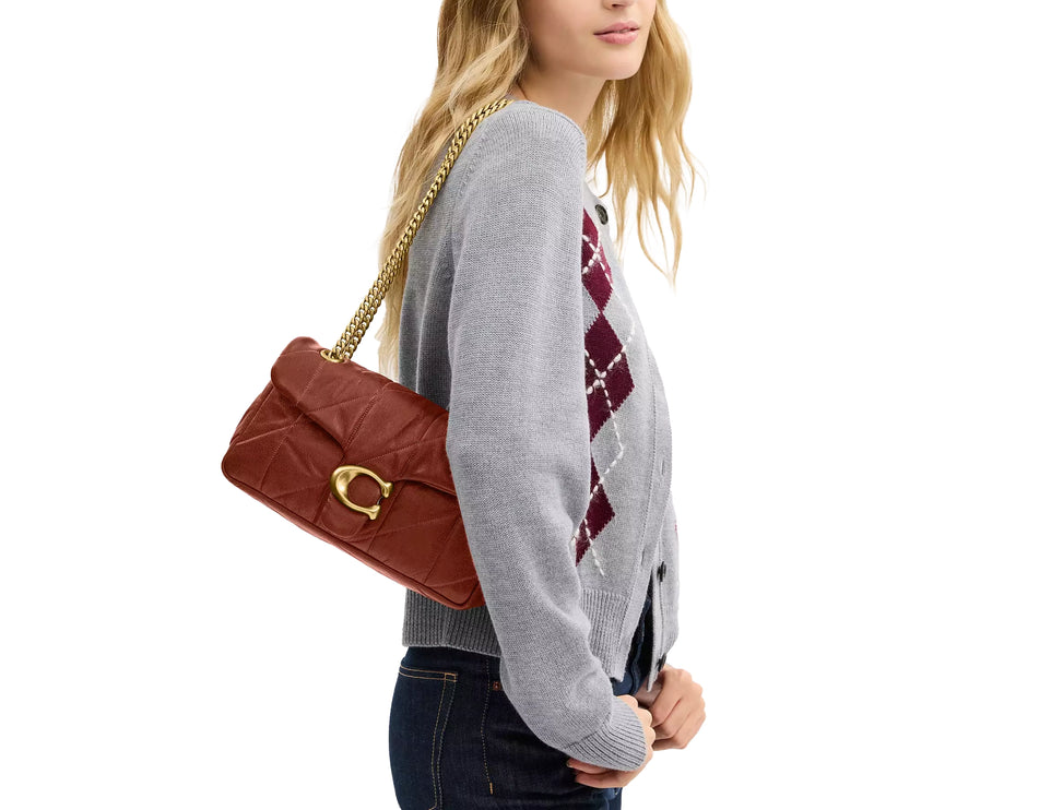 Coach Women's Tabby Shoulder Bag 26 With Quilting Brass/Pecan