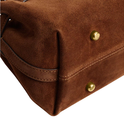 Coach Women's Empire Carryall Bag 34 Suede/Brass/Warm Brown