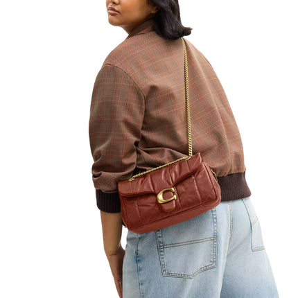 Coach Women's Tabby Shoulder Bag 26 With Quilting Brass/Pecan