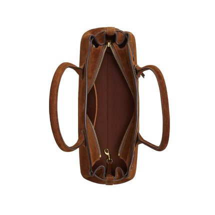 Coach Women's Empire Carryall Bag 34 Suede/Brass/Warm Brown