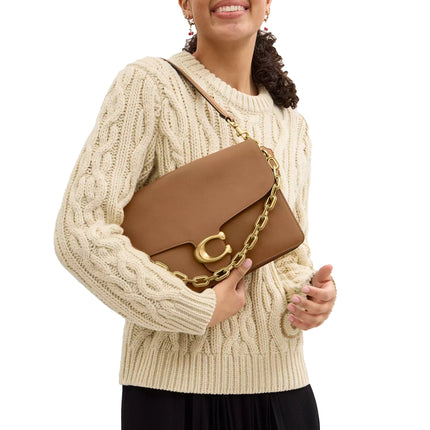 Coach Women's Chain Tabby Shoulder Bag 30 Brass/Honey Brown