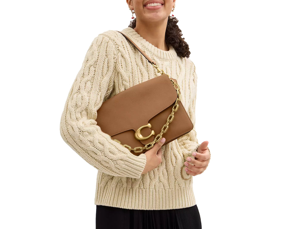 Coach Women's Chain Tabby Shoulder Bag 30 Brass/Honey Brown