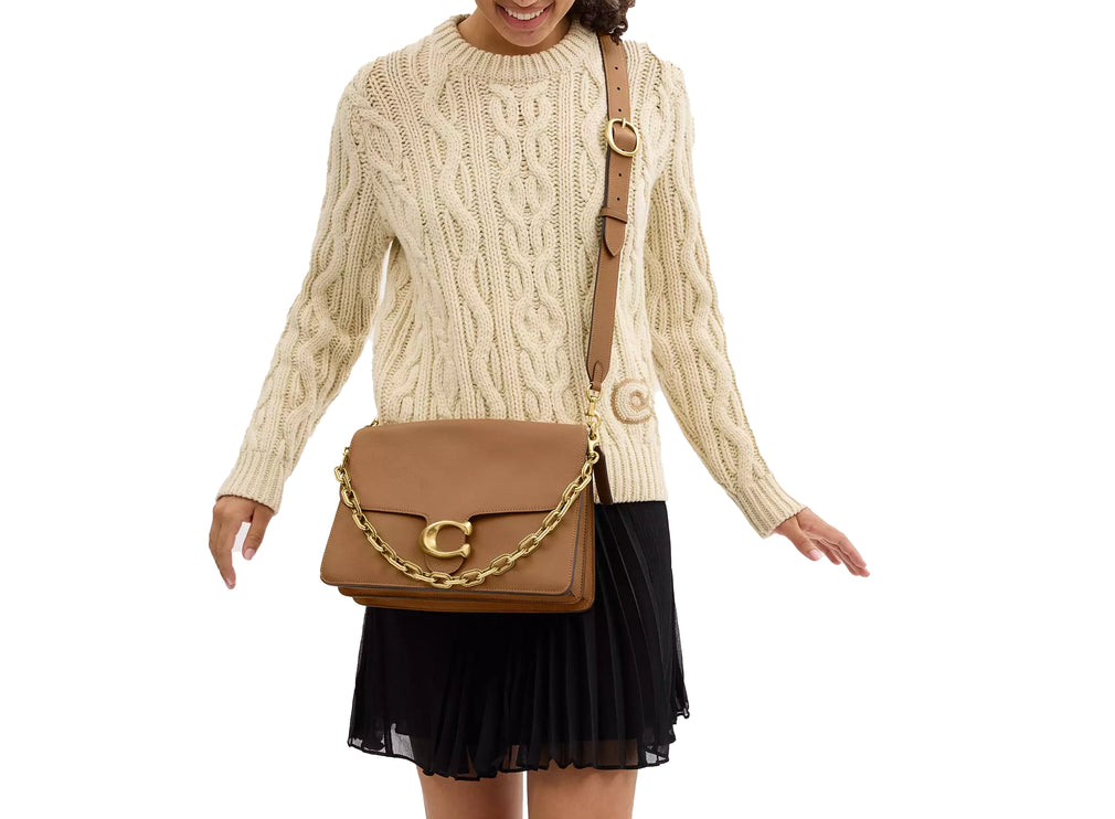 Coach Women's Chain Tabby Shoulder Bag 30 Brass/Honey Brown