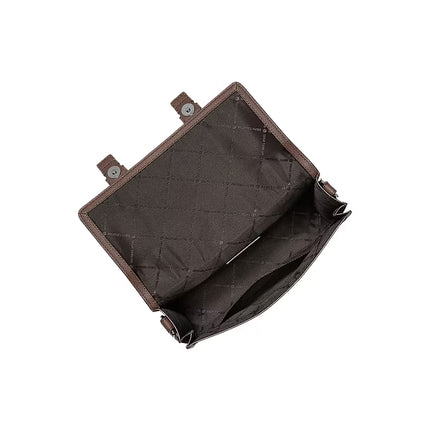 Michael Kors Men's Cooper Pebbled Leather and Signature Logo Trunk Crossbody Bag Nutmeg