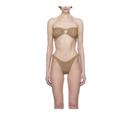 HUNZA G Women's Gloria Bikini Metallic Cocoa