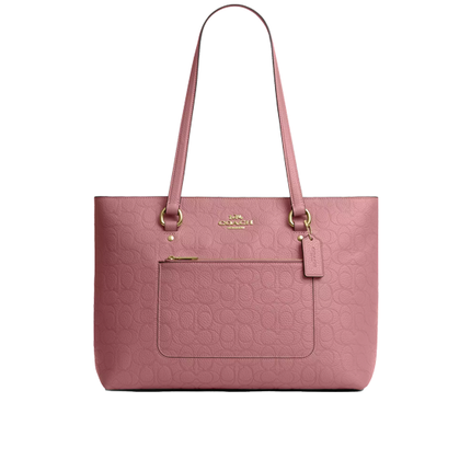 Coach Women's Station Tote Bag In Signature Leather Gold/Pink
