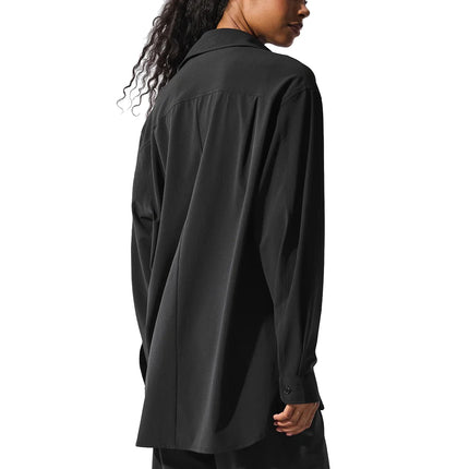 alo Women's Dreamscape Button Down Long Sleeve Black