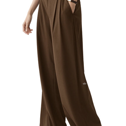 alo Women's High-Waist Dreamscape Trouser (Short) Espresso