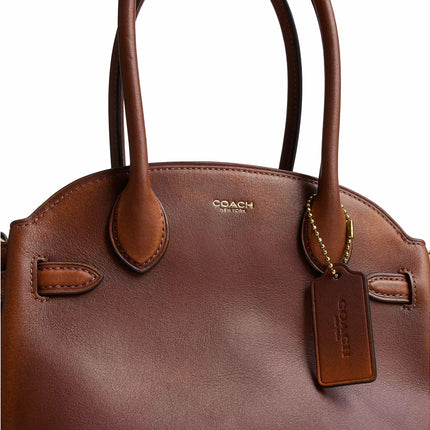 Coach Women's Empire Carryall Bag 21 In Loved Leather Brass/Brown