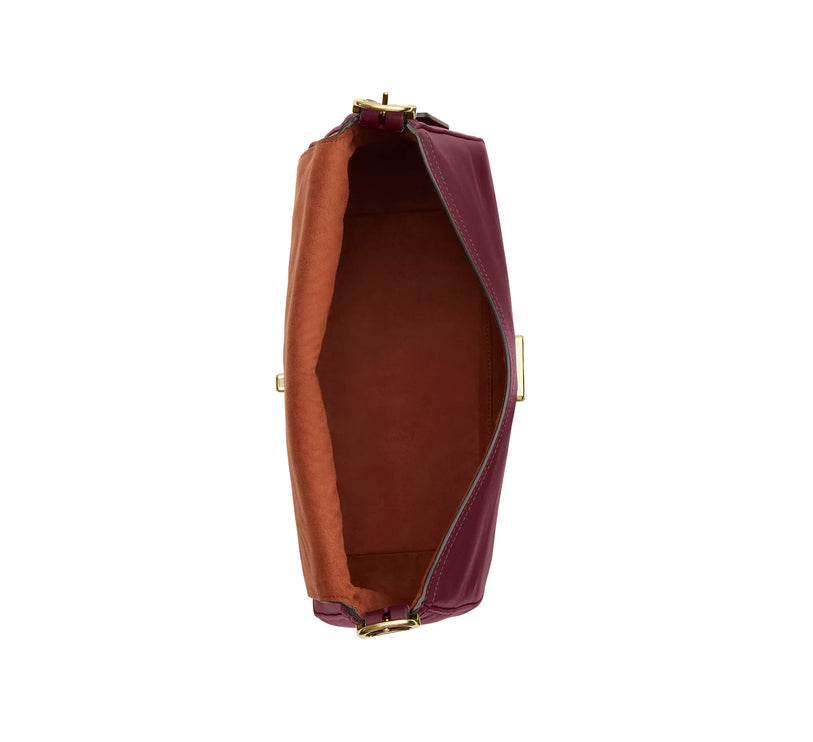Coach Women's Etta Flap Bag Gold/Dark Cherry