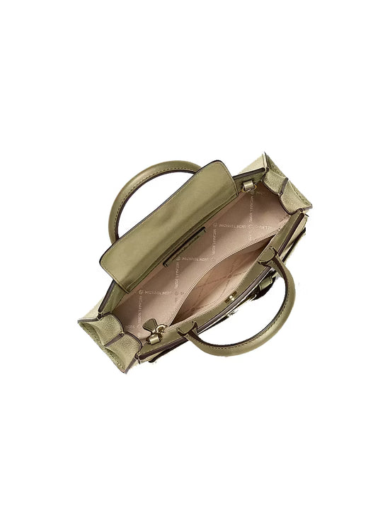 Michael Kors Women's Greta Small Leather Convertible Crossbody Bag Oregano