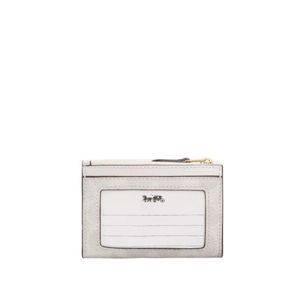 Coach Women's Mini Skinny ID Case In Signature Canvas Gold/White/Chalk