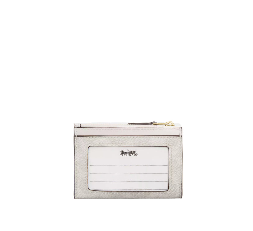 Coach Women's Mini Skinny ID Case In Signature Canvas Gold/White/Chalk