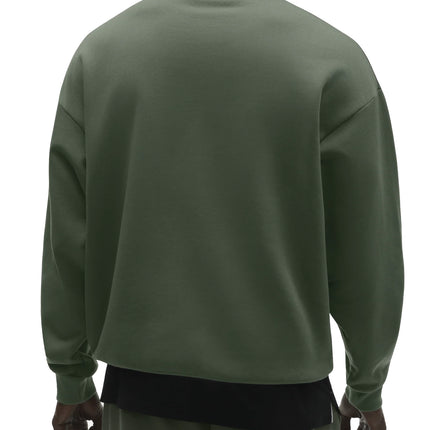 alo Men's Accolade Crew Neck Pullover Bamboo Green