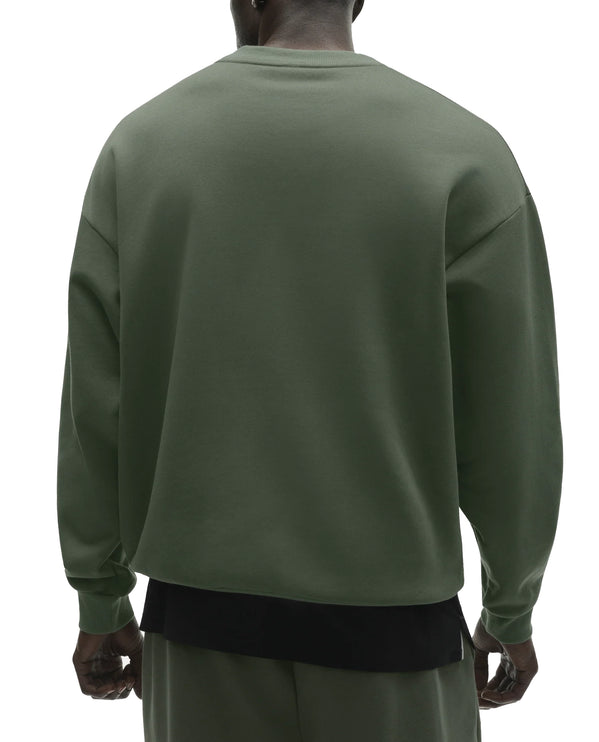 alo Men's Accolade Crew Neck Pullover Bamboo Green