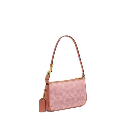Coach Women's Plaza Bag 18 In Signature Canvas Brass/Melon Pink