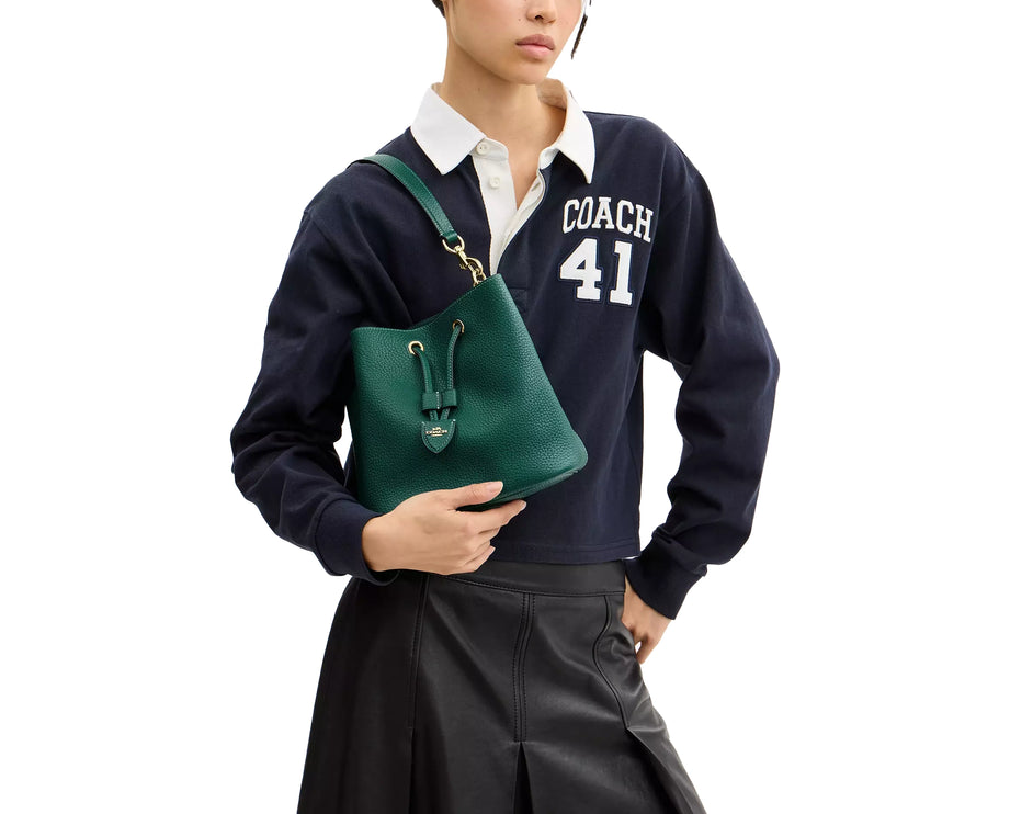 Coach Women's Rowan Bucket Bag Gold/Emerald