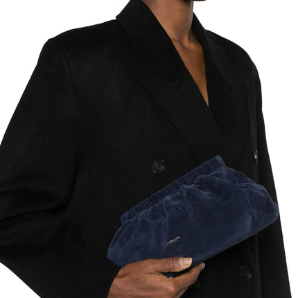 DeMellier London Women's The Miami Clutch Bag Navy Suede