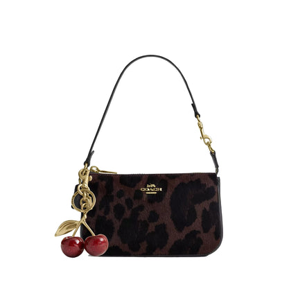 Coach Women's Nolita 19 In Haircalf With Leopard Print Gold/Dark Leopard