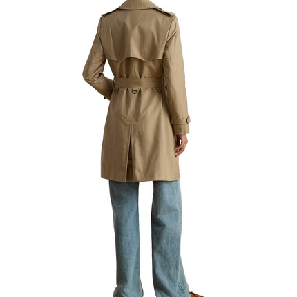 Polo Ralph Lauren Women's Double-Breasted Cotton-Blend Trench Coat Sand
