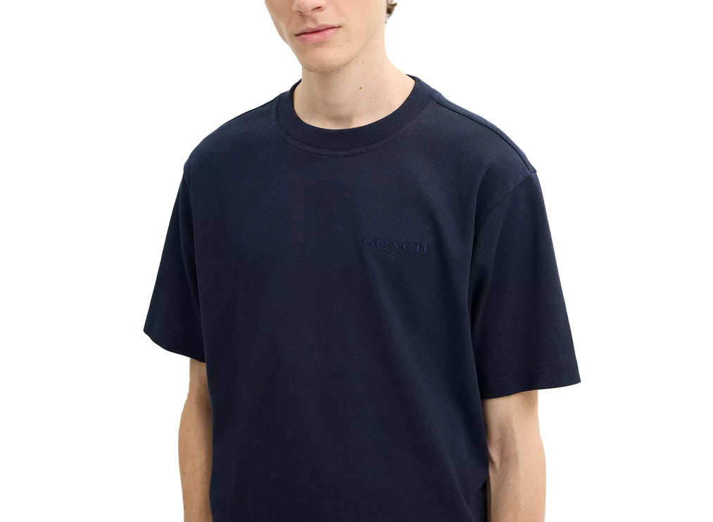 Coach Men's T-Shirt In Organic Cotton Navy