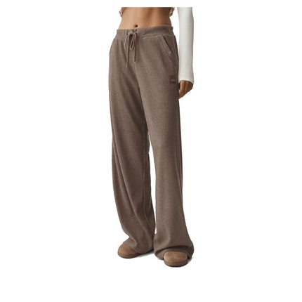 alo Women's Muse Wide Leg Pant Java Brown Heather