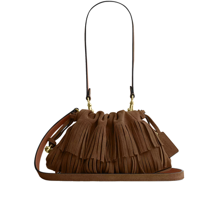 Coach Women's Faye Shoulder Bag With Fringe Gold/Cedar