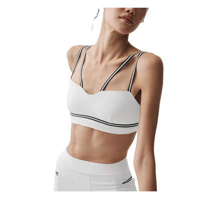 alo Women's Airbrush Fast Track Bra White/Black